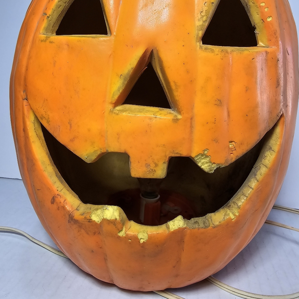 Gemmy Hard Foam Halloween Jack O Lantern Pumpkin Lantern Light Up, - Picture 7 of 16